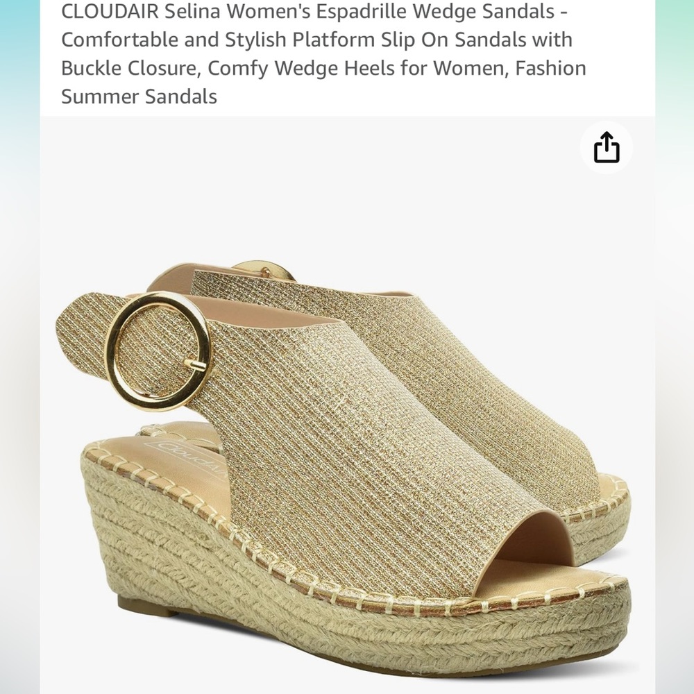 NIB Gold Shimmer Espradilles